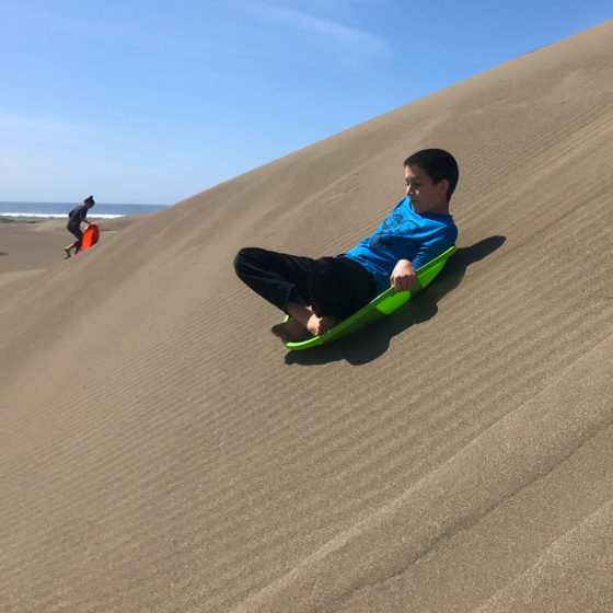 Ten Mile Dunes Sand Sledding