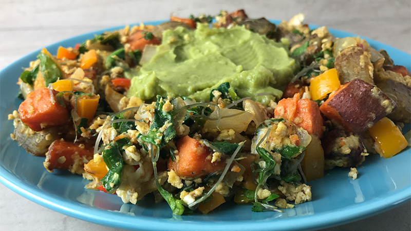 Recipe For Whole30 Mixed Potato And Mico Kale Breakfast Scramble