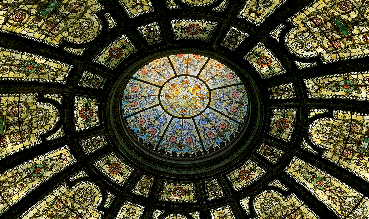 Healy & Millet Glass Dome at the Chicago Cultural Center