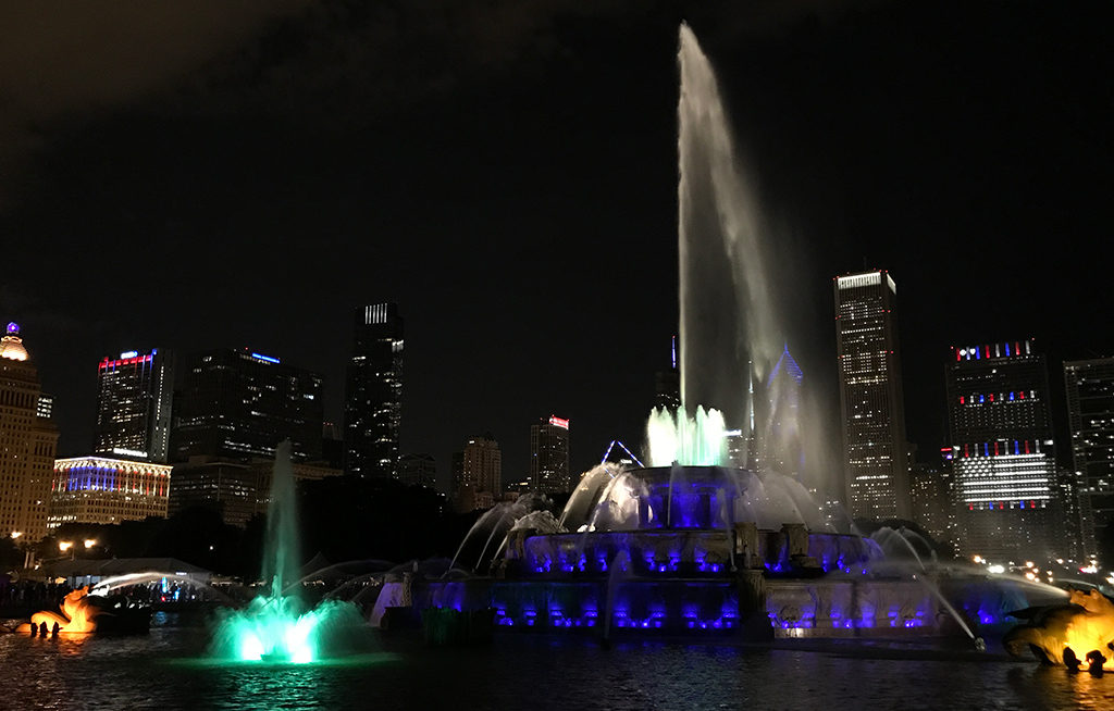 Light, Music, and Water Show at Buckingham Fountain, Chicago