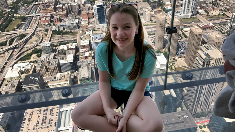 The Ledge in Skydeck Chicago at Willis Tower