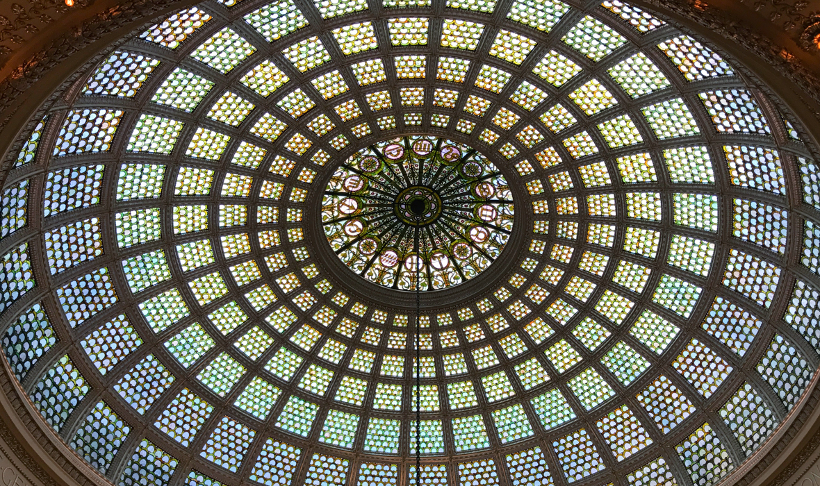 Tiffany Stained-Glass Dome at the Chicago Cultural Center