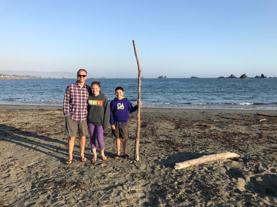 Brian, Natalie, and Carter at Point St. George Beach South