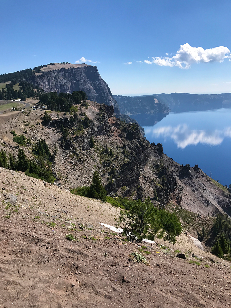 Watchman Overlook And Watchman Observation Station At Crater Lake