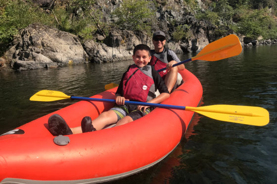 Carter and Brian Bourn Kayaking on the Smith River