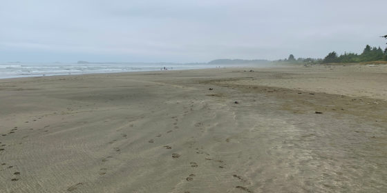 Crescent Beach on a foggy and overcast morning
