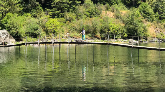 Cross A Seasonal Footbridge To Access The Hiouchi and Mill Creek Trails