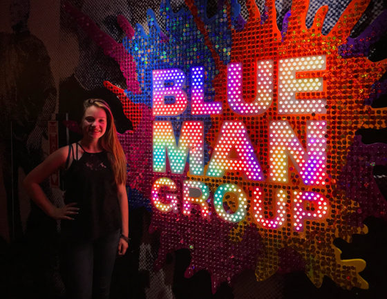 Natalie Bourn at Blue Man Group Las Vegas
