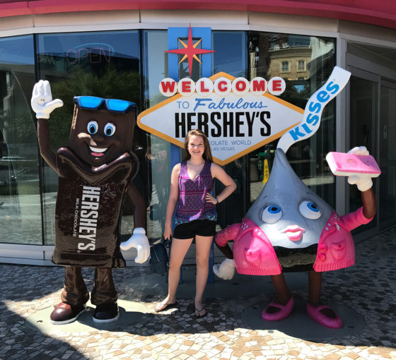 Natalie Bourn at Hershey's Chocolate World