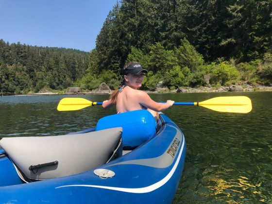 Natalie Bourn Kayaking on the Smith River