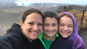 The Bourn Family at The Kilauea Overlook On Crater Rim Drive