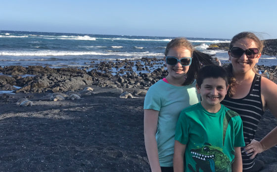Bourn Family Viewing Sea Turtles in Hawaii