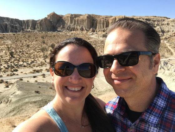 Brian and Jennifer Bourn at Red Rock Canyon State Park in California