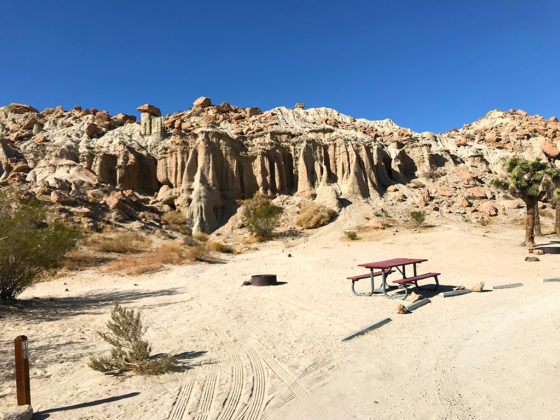 Campsite at Red Rock Canyon State Park