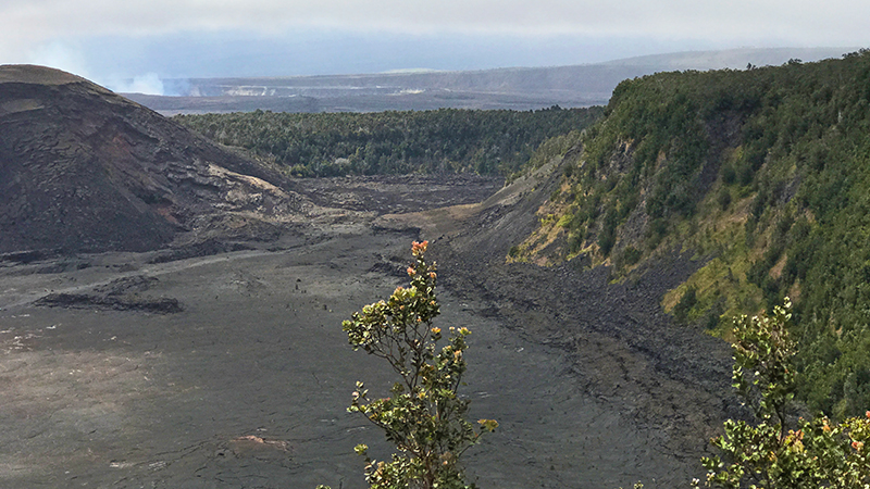 The Kilauea Iki Overlook off Crater Rim Drive