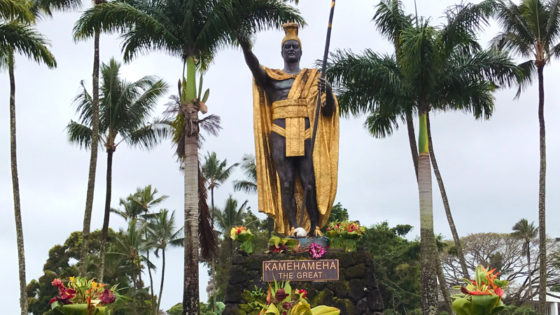 King Kamehameha The Great Statue In Hilo, Hawaii