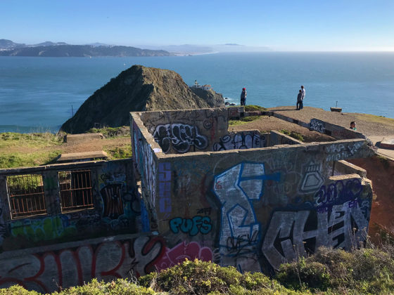 Abandaoned Buildings in Marin Overlooking the Point Bonita Lighthouse