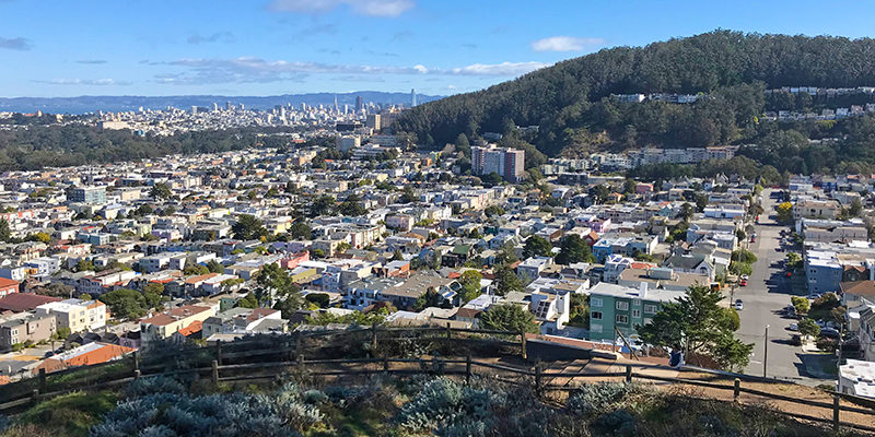 Grand View Park Views From Turtle Hill in San Francisco