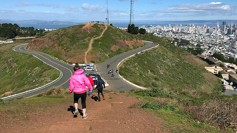 Twin Peaks Natural Area Overlook And Trails High Above San Francisco