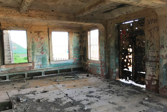 Inside the Abandoned battery Mendell at Fort Barry