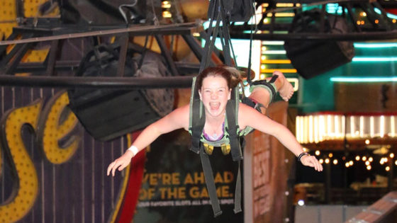Ziplining On Fremont Street, Las Vegas