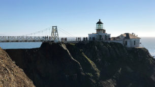 Suspension Bridge To Point Bonita Lighthouse in Marin