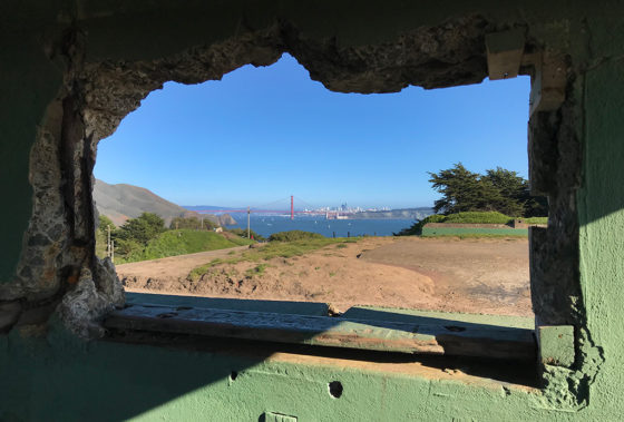 View Of The Golden Gate Bridge From Battery Mendell