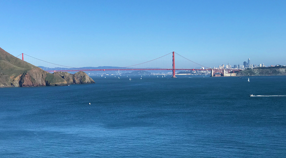 View of San Francisco and the Golden Gate Bridge From Point Bonita