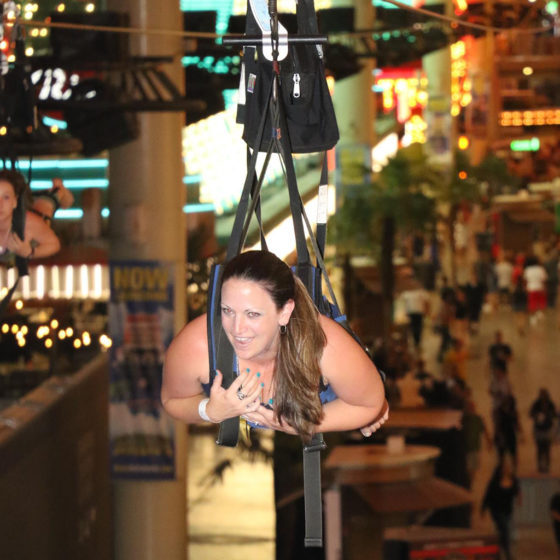 Jennifer Bourn Ziplining in Las Vegas