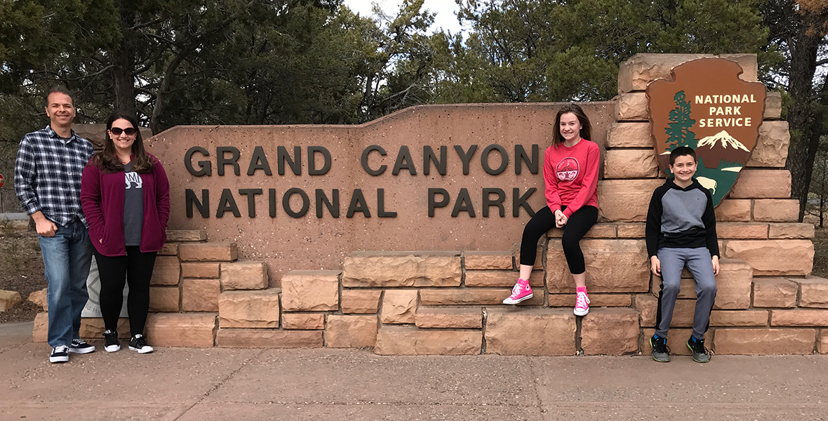 The Bourn Family at Grand Canyon National Park