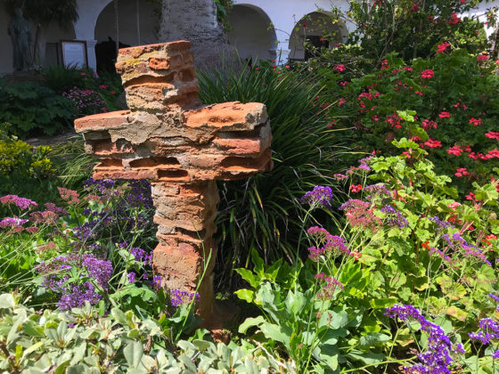 Brick Cross In The Mission San Diego Garden