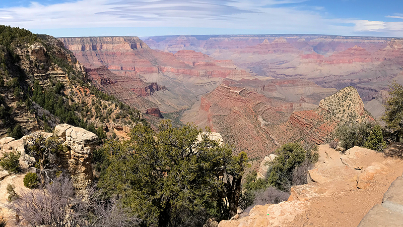 Grandview Point Scenic Overlook on Desert View Drive in Grand Canyon National Park