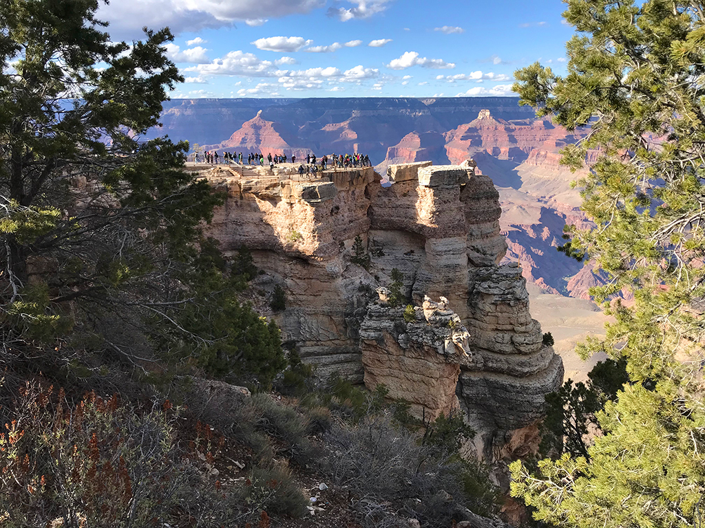 Mather Point On The South Rim Of Grand Canyon National Park