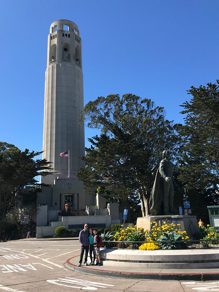 on our tour of coit tower