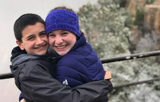 Carter and Natalie Bourn In The Snow At Grand Canyon National Park