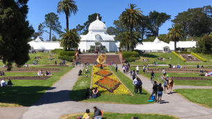 Conservatory Of Flowers in Golden gate Park In San Francisco