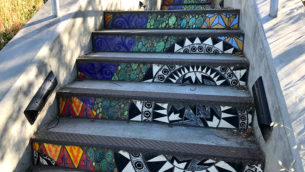 Flights of Fancy Tiled Staircase in San Francisco
