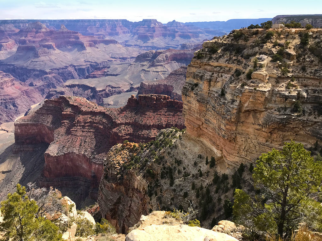 Powell Point On The Canyon Rim Trail In Grand Canyon National Park