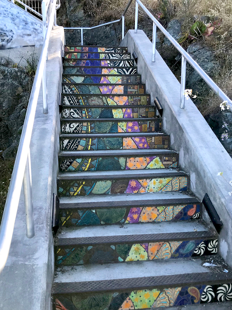 Flights Of Fancy Mosaic Tiled Staircase In San Francisco
