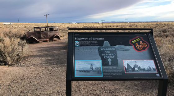 Route 66 Monument at Petrified Forest National Park