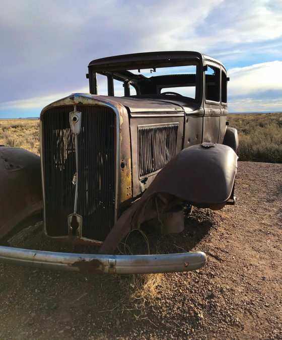 Route 66 Studebaker in the Arizona Desert