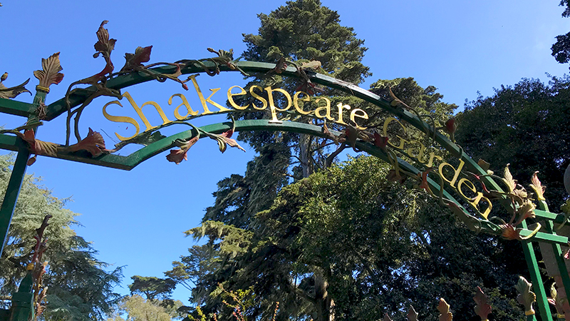 Shakespeare Garden at Golden Gate Park In San Francisco