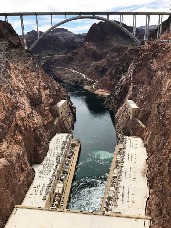 The Colorado River Meeting Hoover Dam in Black Canyon