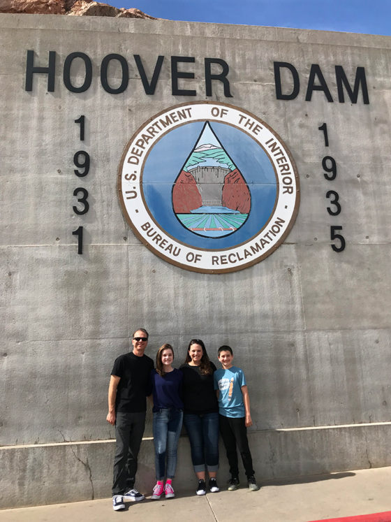 Bourn Family Visiting Hoover Dam