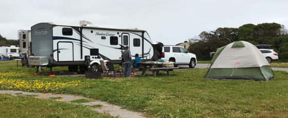 Camping at Francis State Beach Campground