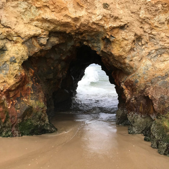 Looking Through a Rock Arch