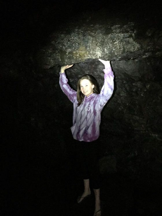 Natalie Bourn Inside A Lava Tube In Oregon