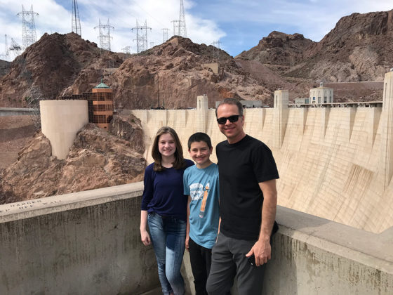 Natalie, Carter, and Brian Bourn at Hoover Dam