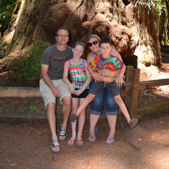 Bourn Family at The Giant in the Henry Cowell Redwoods State Park 2013