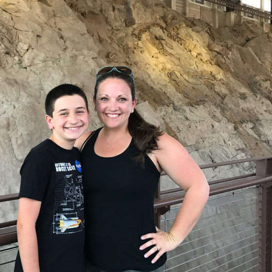 Carter and Jennifer Bourn at the Dinosaur National Monument Wall Of Bones